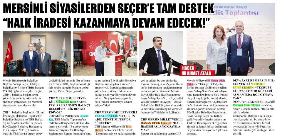 "HALK İRADESİ KAZANMAYA DEVAM EDECEK!" — gazete kupürü