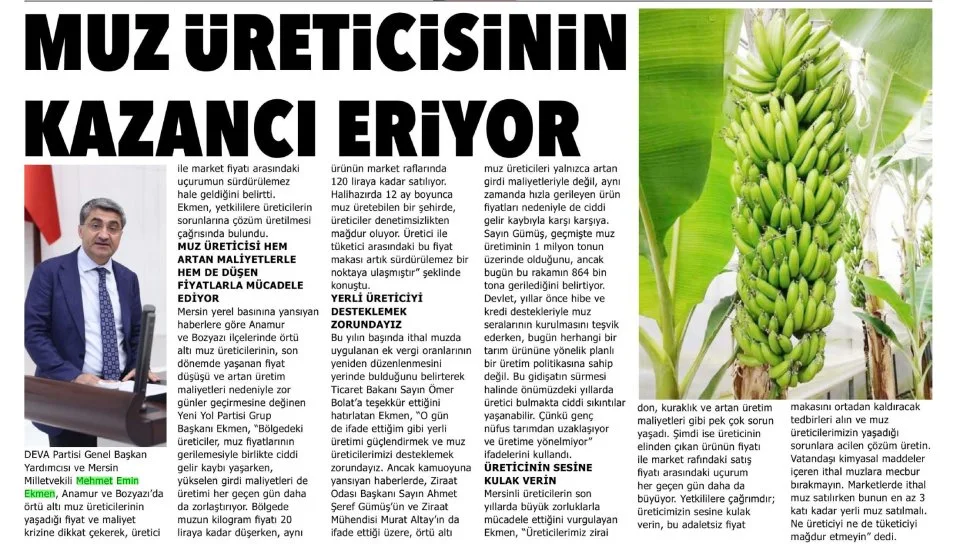 TÜRKİYE MERHAMET ADASI OLMUŞTUR — gazete kupürü