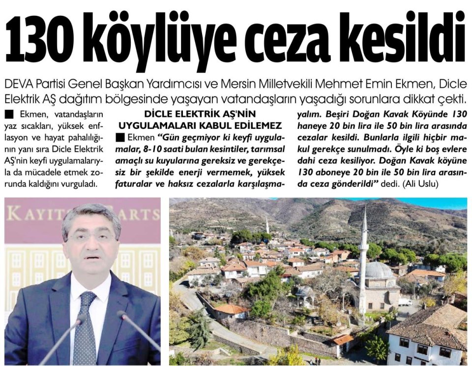 130 KÖYLÜYE CEZA KESİLDİ