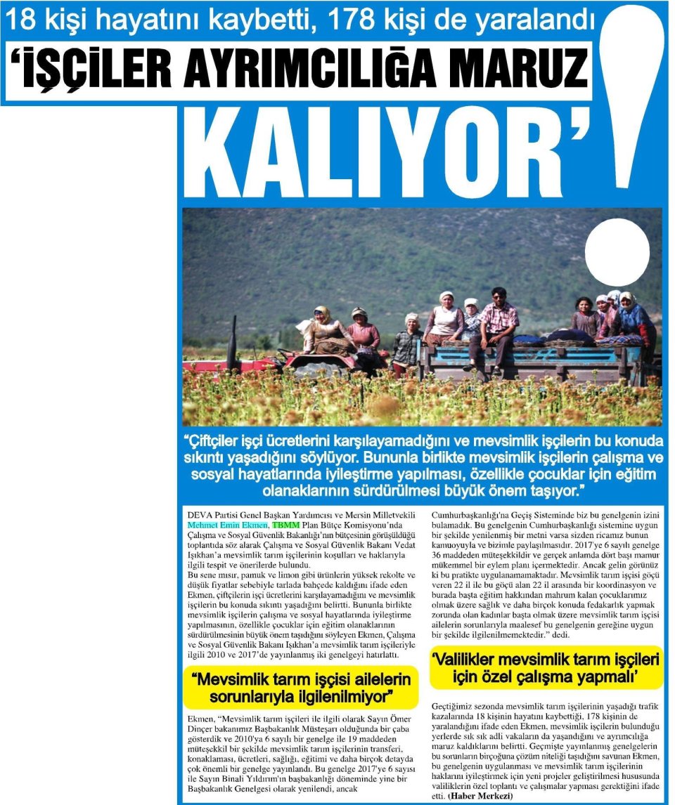 18 KİŞİ HAYATINI KAYBETTİ, 178 KİŞİ DE YARALANDI 'İŞÇİLER AYRIMCILIĞA MARUZ KALIYOR'!