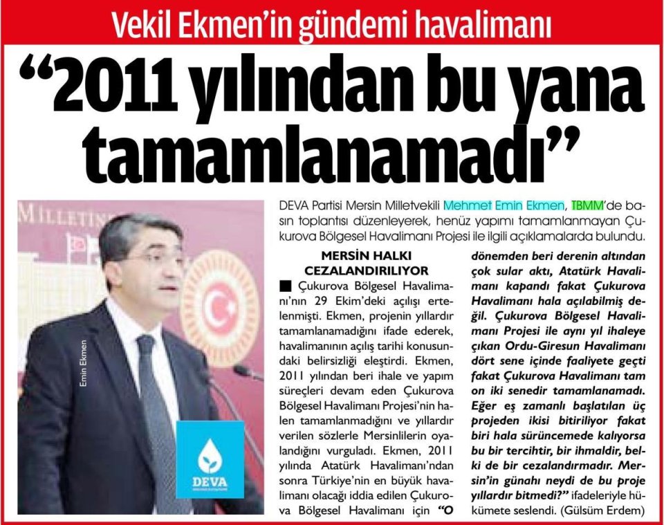 2011 YILINDAN BU YANA TAMAMLANAMADI