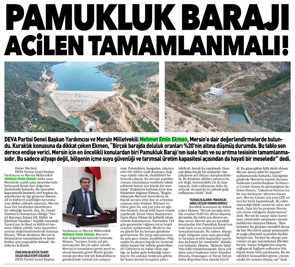 'ACİLEN TAMAMLANMALI!'