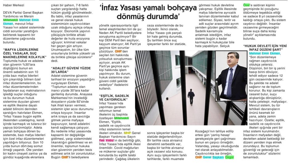ADALETE GÜVEN YÜZDE 30'LARDA'