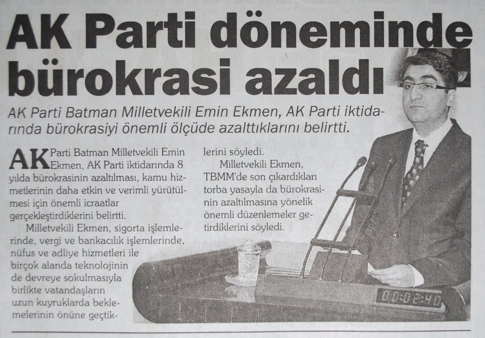 AK Parti döneminde bürokrasi azaldı