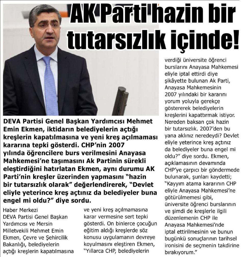 AK PARTİ HAZİN BİR TUTARSIZLIK İÇİNDE!