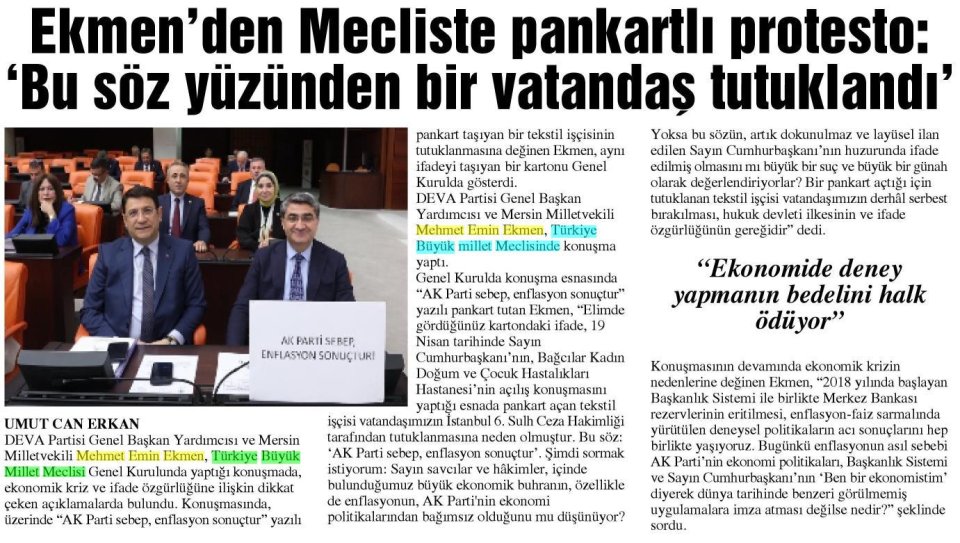 AKP SEBEP, ENFLASYON SONUÇ