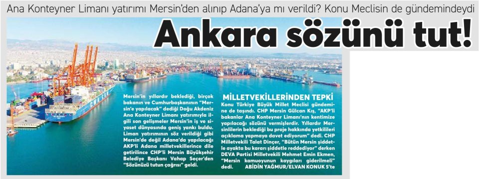 ANKARA SÖZÜNÜ TUT