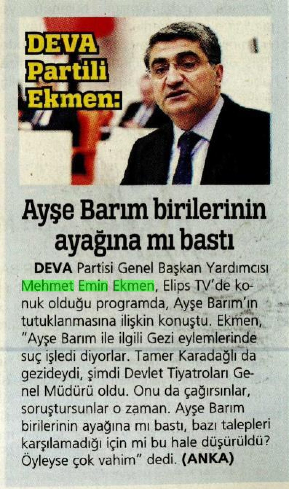 AYŞE BARIM BİRİLERİNİN AYAĞINA MI BASTI