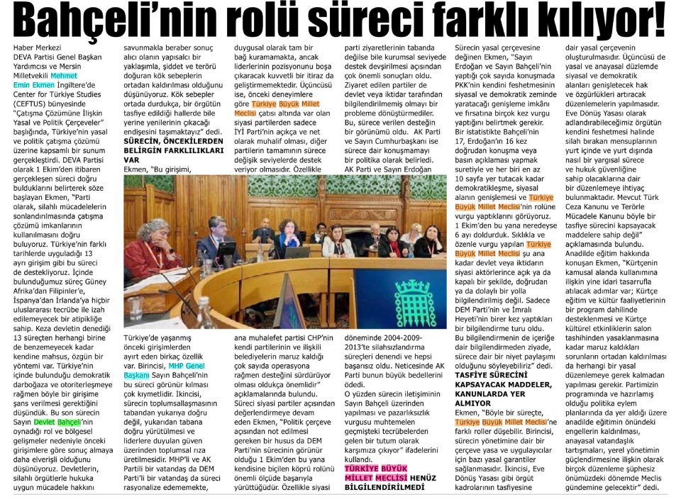 BAHÇELİ'NİN ROLÜ SÜRECİ FARKLI KILIYOR!