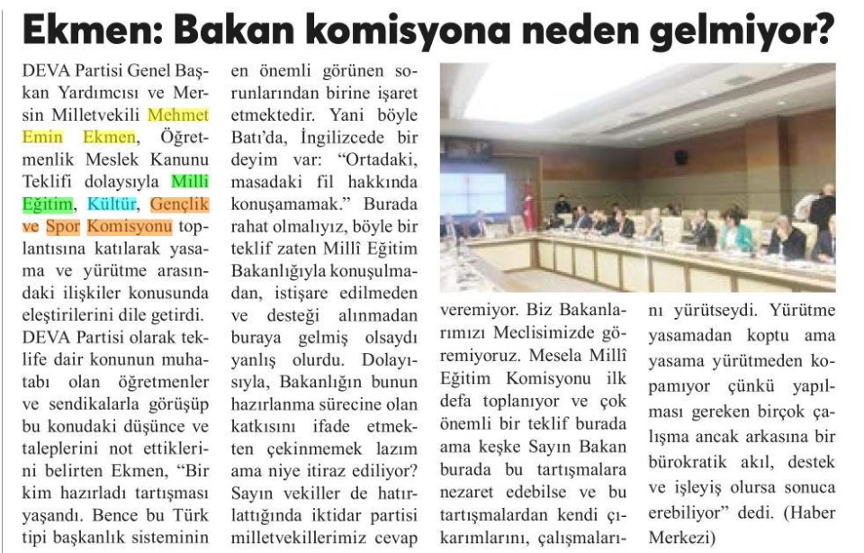 BAKAN KOMİSYONA NEDEN GELMİYOR