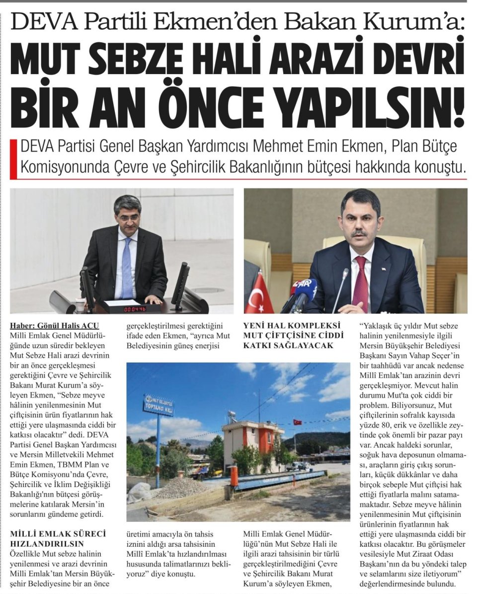 BİR AN ÖNCE YAPILSIN!