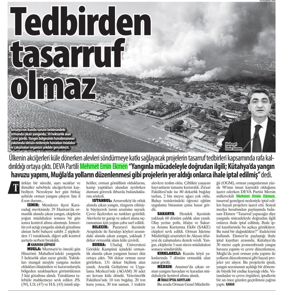 BU TASARRUF BİZİ YAKAR
