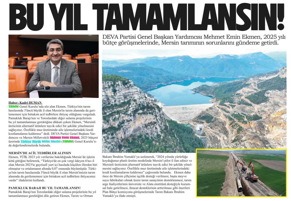 BU YIL TAMAMLANSIN!