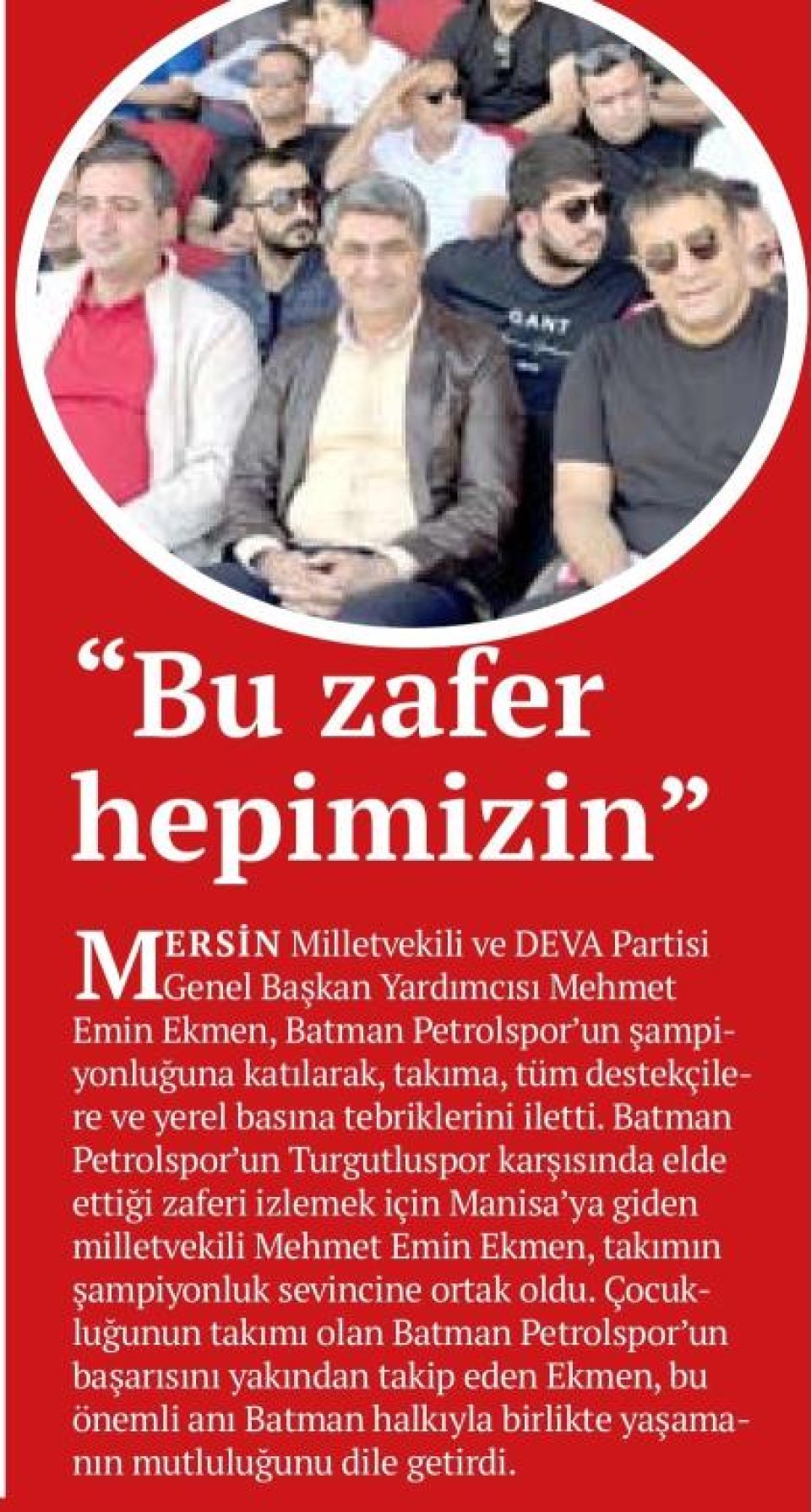 BU ZAFER HEPİMİZİN