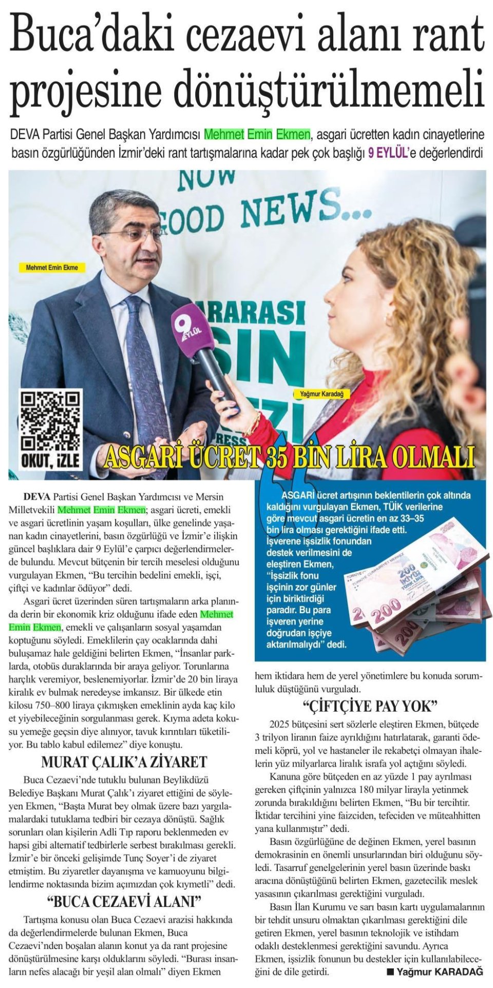 BUCA CEZAEVİ RANTA AÇILMAMALI