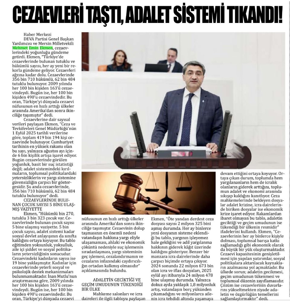 CEZAEVLERİ, TAŞTI ADALET SİSTEMİ TIKANDI!