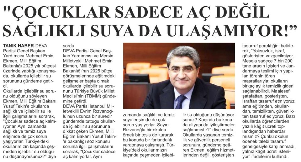 ÇOCUKLAR SADECE AÇ DEĞİL SAĞLIKLI SUYA DA ULAŞAMIYOR