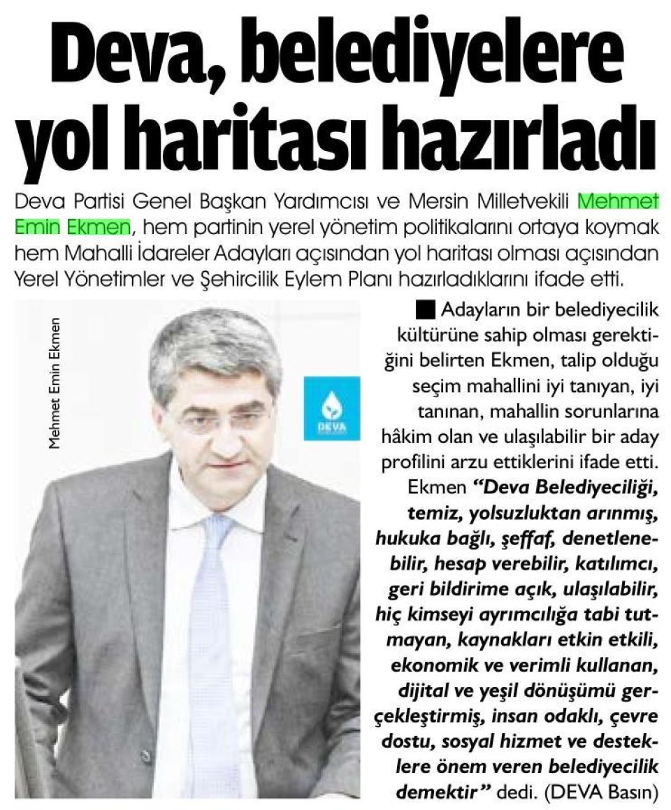 DEVA, BELEDİYELERE YOL HARİTASI HAZIRLADI