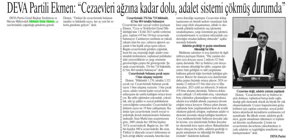 DEVA PARTİLİ EKMEN: 
