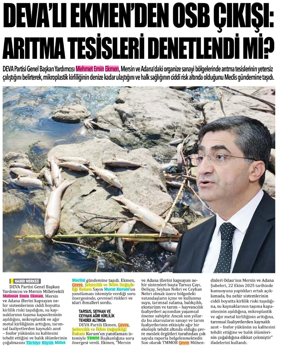 DEVALI EKMENDEN OSB ÇIKIŞI