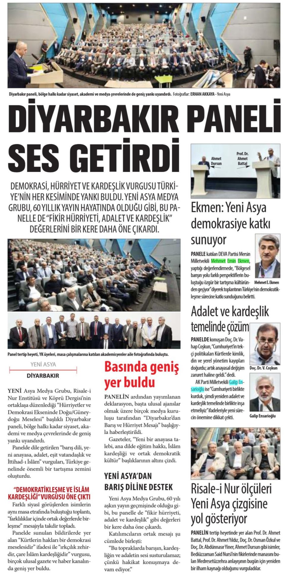 DİYARBAKIR PANELİ SES GETİRDİ