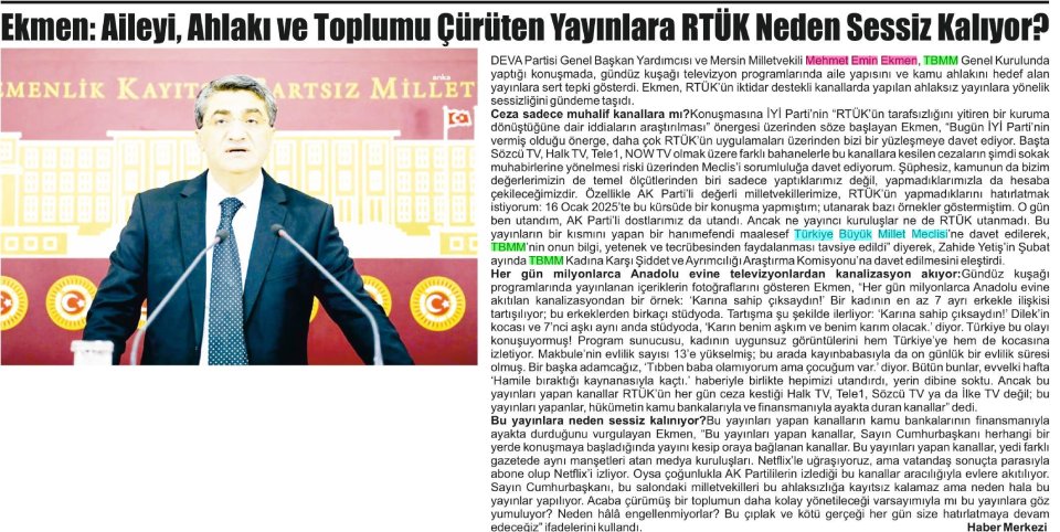 EKMEN AİLEYİ AHLAKI VE TOPLUMU ÇÜRÜTEN YAYINLARA RTÜK NEDEN SESSİZ KALIYOR