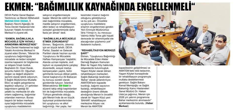 EKMEN: BAĞIMLILIKL KAYNAĞINDA ENGELLENMELİ