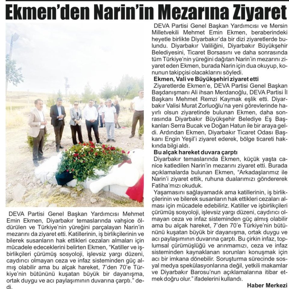 EKMEN' DEN NARİN' İN MEZARINA ZİYARET