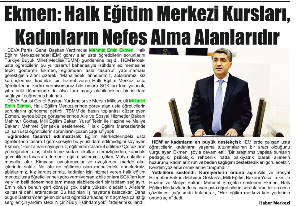 EKMEN: HALK EĞİTİM MERKEZİ KURSLARI KADINLARIN NEFES ALMA ALANLARIDIR