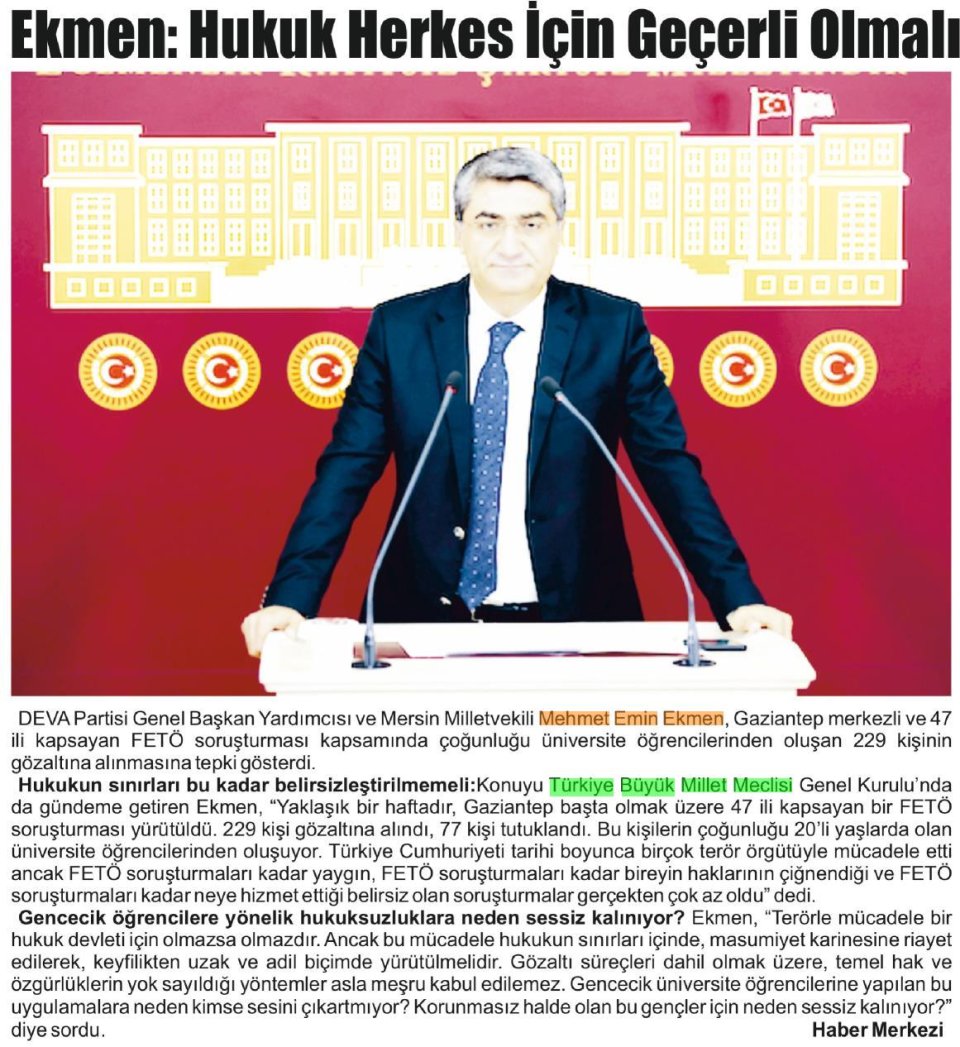 EKMEN HUKUK HERKES İÇİN GEÇERLİ OLMALI