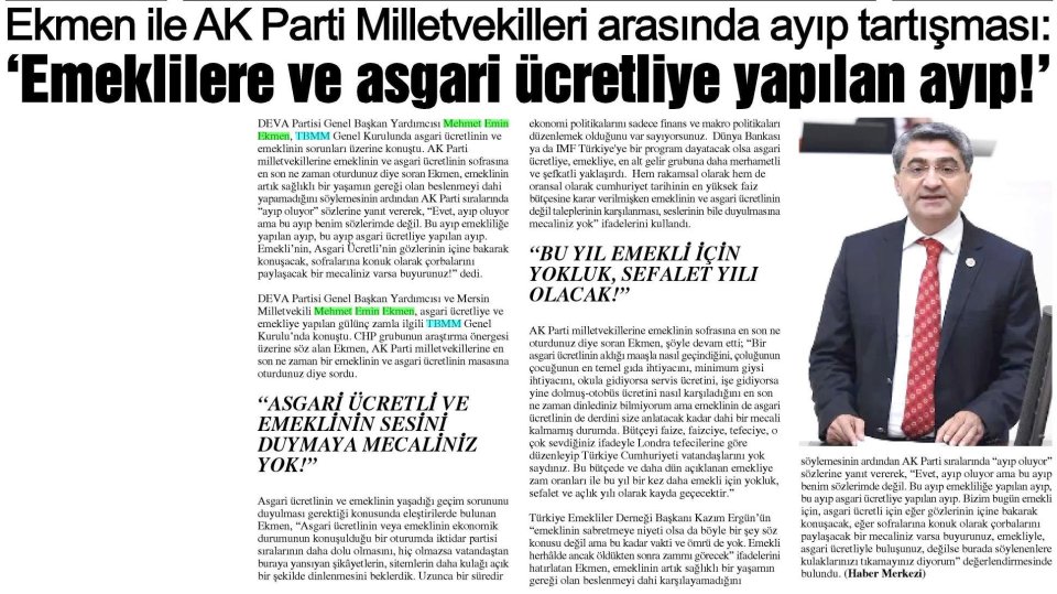 EKMEN İLE AK PARTİ MİLLETVEKİLLERİ ARASINDA AYIP TARTIŞMASI