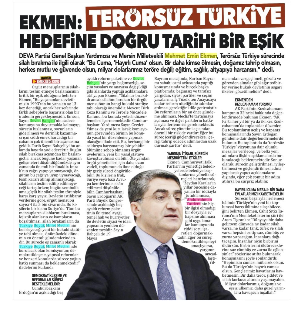 EKMEN: TARİHİ BİR EŞİK