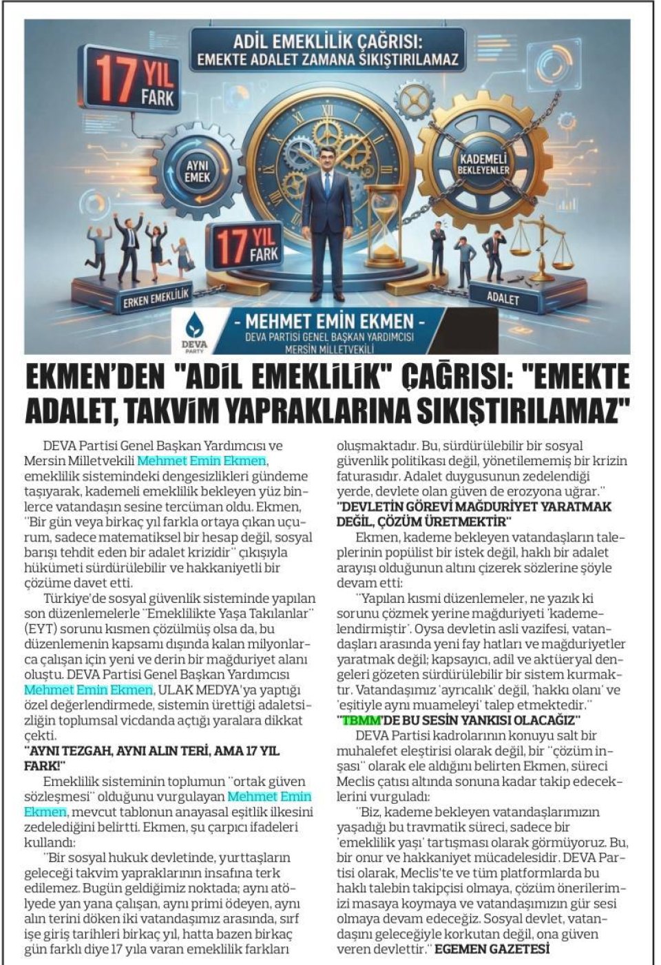 EKMEN'DEN 