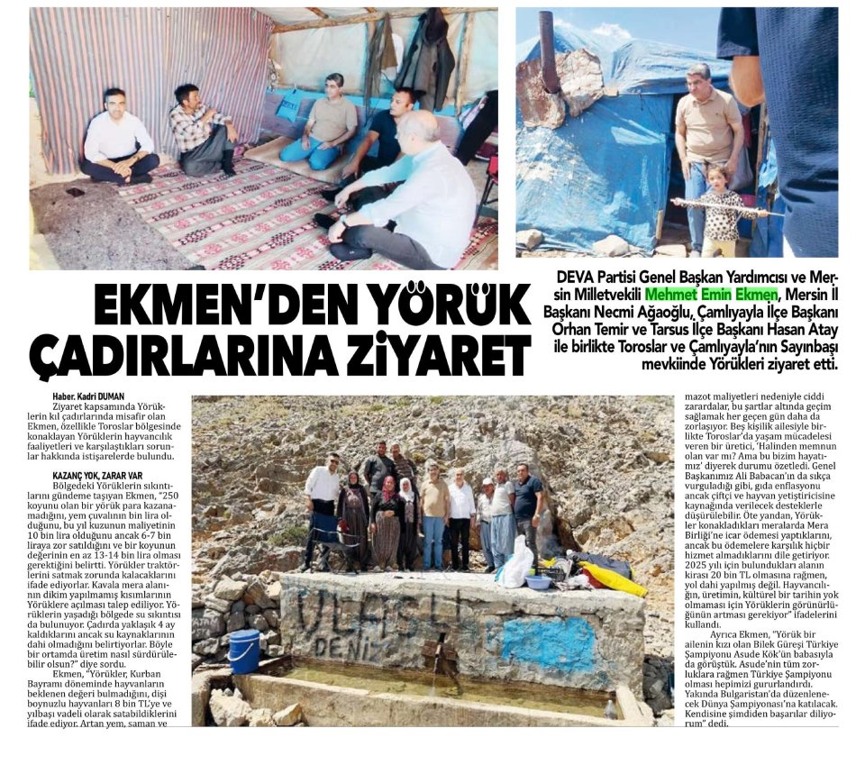 EKMEN'DEN YÖRÜK ÇADIRLARINA ZİYARET