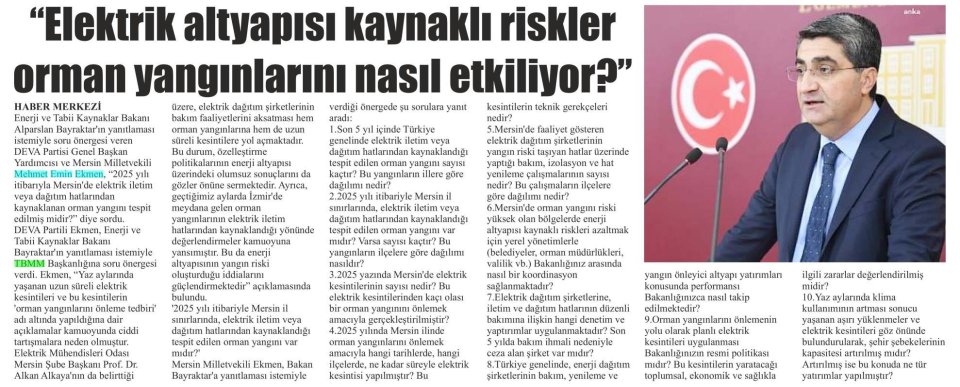ELEKTRİK ALTYAPISI KAYNAKLI RİSKLER ORMAN YANGINLARINI NASIL ETKİLİYOR