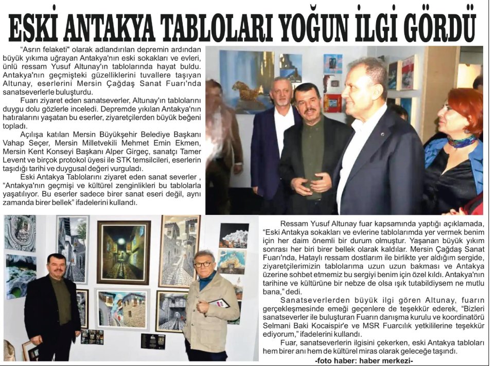 ESKİ ANTAKYA TABLOLARI YOĞUN İLGİ GÖRDÜ