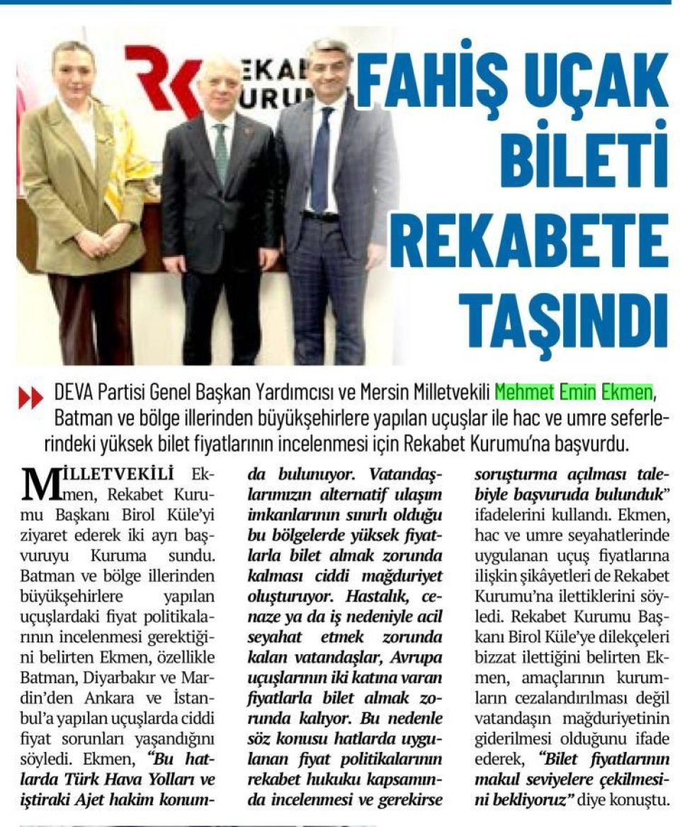 FAHİŞ UÇAK BİLETİ REKABETE TAŞINDI