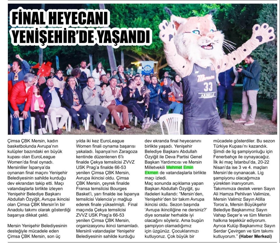 FİNAL HEYECANI YENİŞEHİR'DE YAŞANDI
