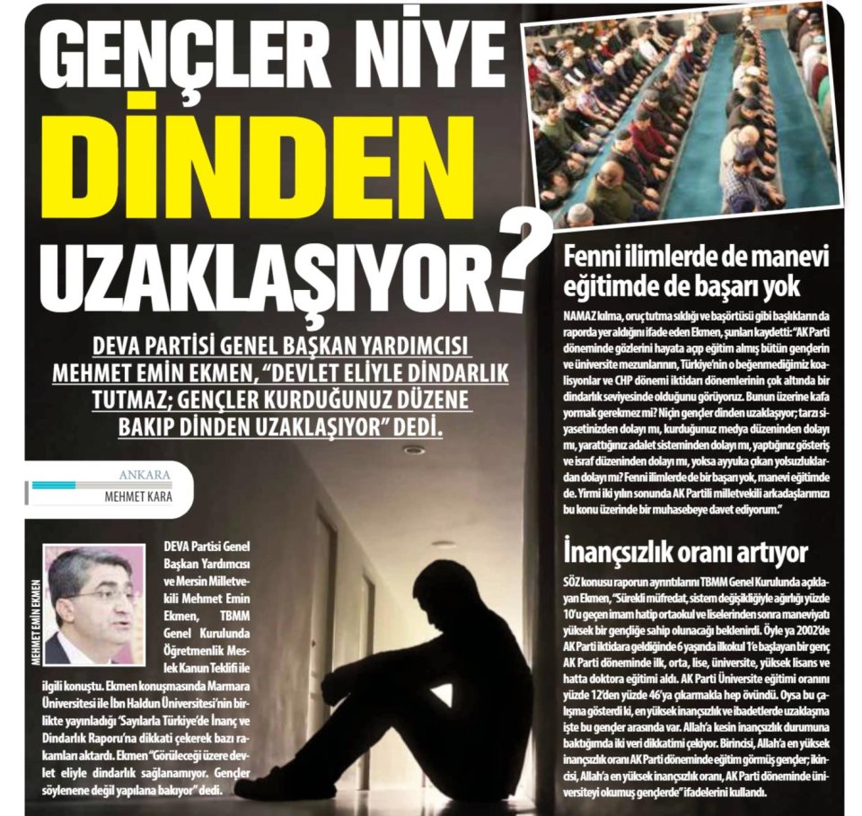 GENÇLER NİYE DİNDEN UZAKLAŞIYOR?