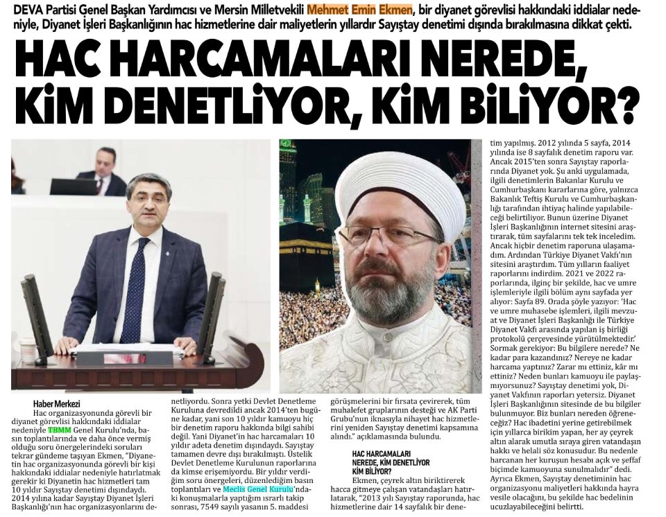 HAC HARCAMALARI NEREDE KİM DENETLİYOR, KİM BİLİYOR?