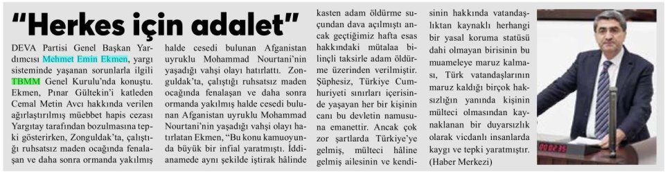 HERKES İÇİN ADALET