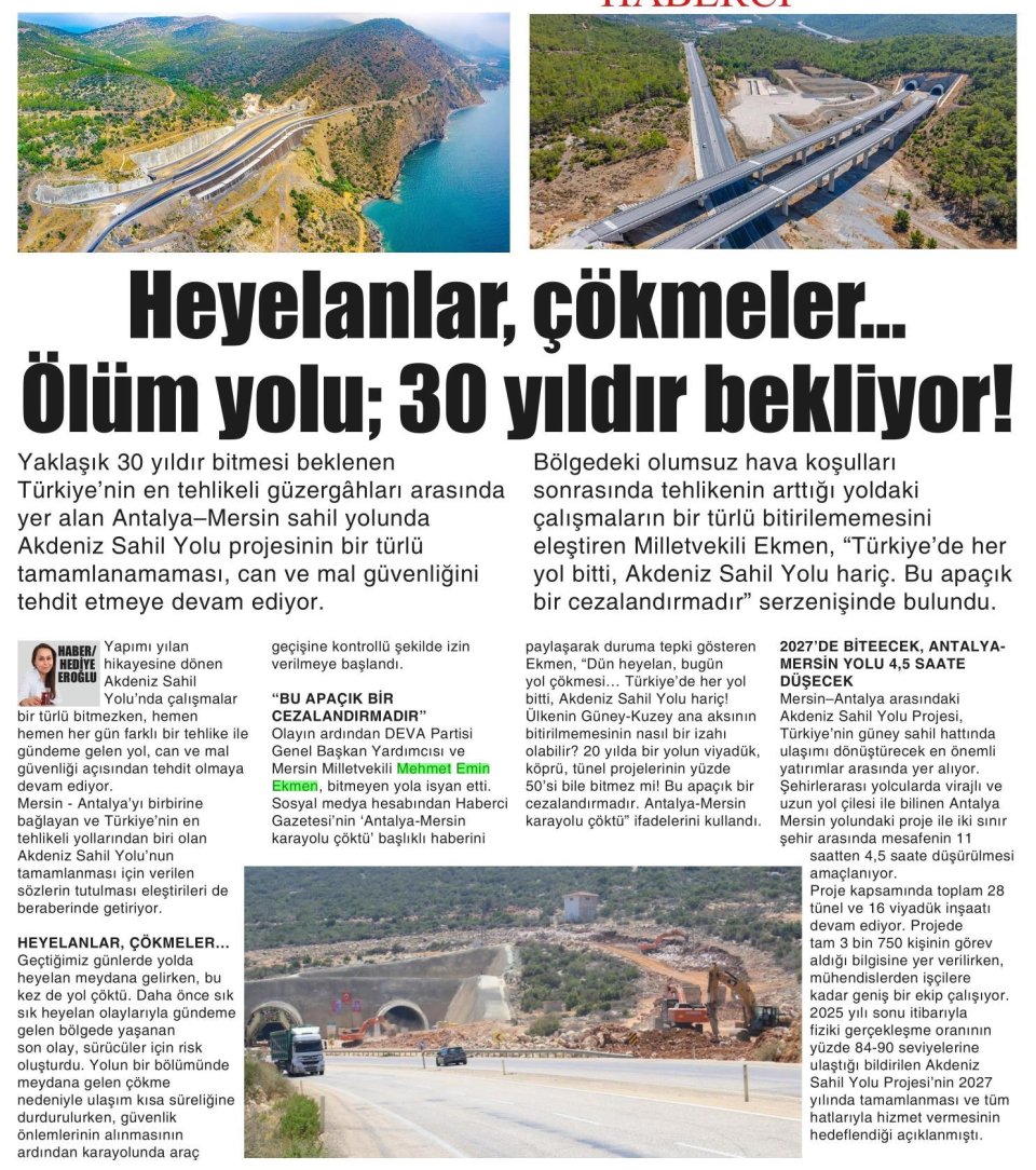 HEYELANLAR, ÇÖKMELER... ÖLÜM YOLU 30 YILDIR BEKLİYOR