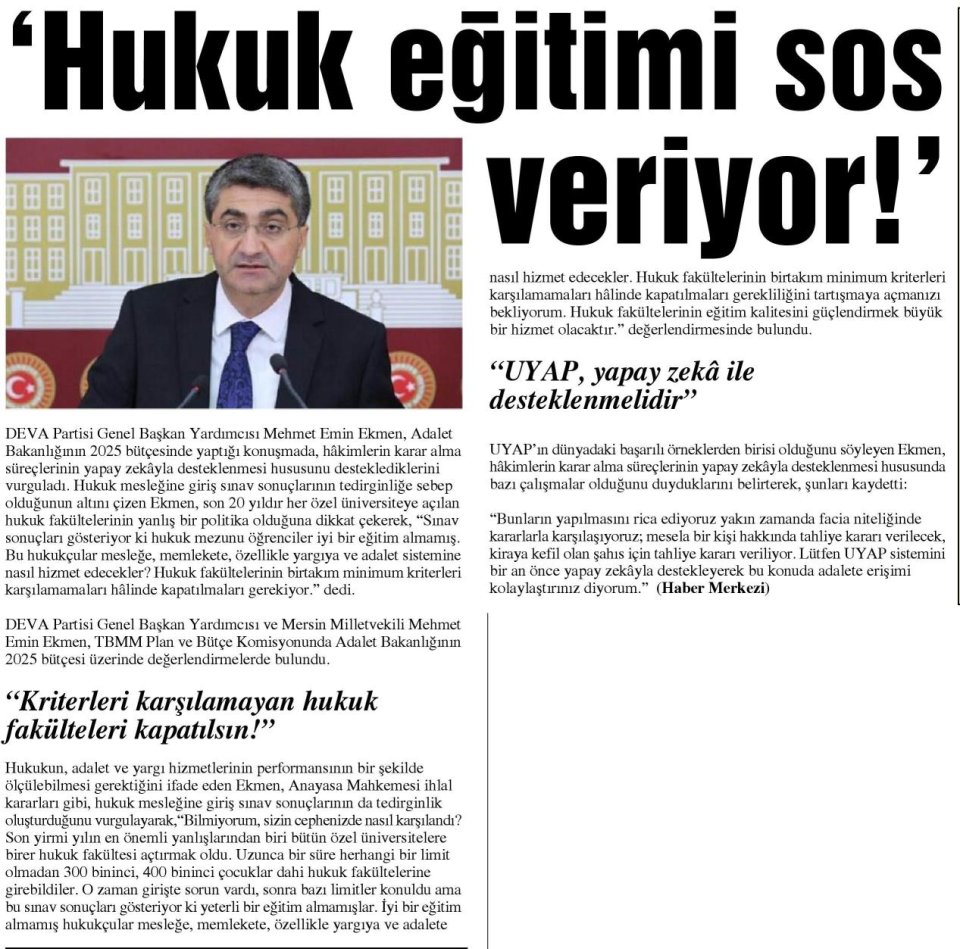 'HUKUK EĞİTİMİ SOS VERİYOR!'