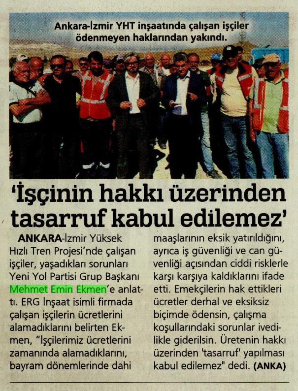 İŞÇİNİN HAKKI ÜZERİNDEN TASARRUF KABUL EDİLEMEZ