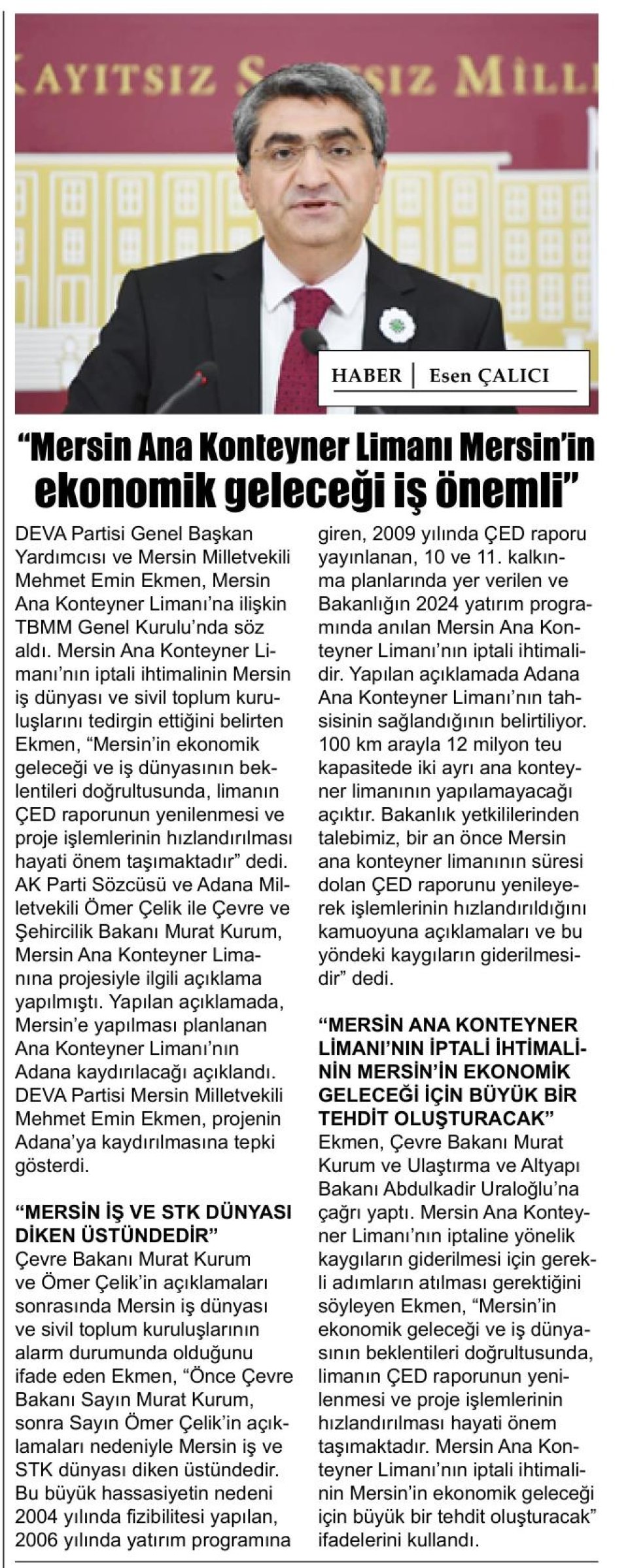 ''İŞ DÜNYASI VE STK'LAR TEDİRGİN''