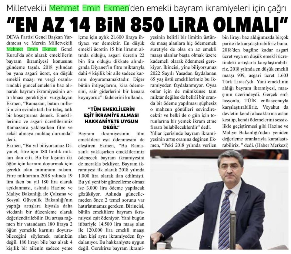İKRAMİYE KÜÇÜK BEKLENTİLER BÜYÜK