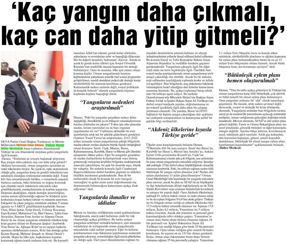 'KAÇ YANGIN DAHA ÇIKMALI, KAÇ CAN DAHA YİTİP GİTMELİ?'