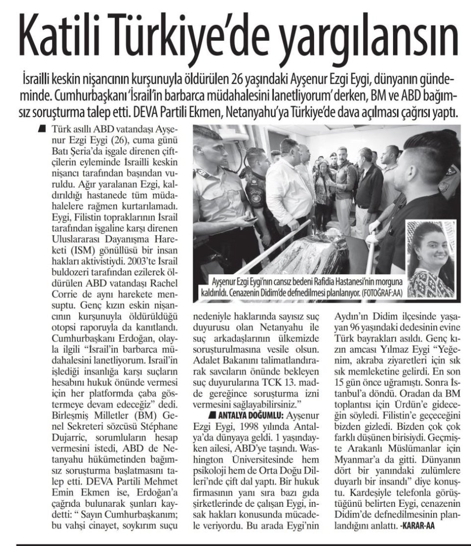 KATİLİ ANKARA'DA YARGILAYIN