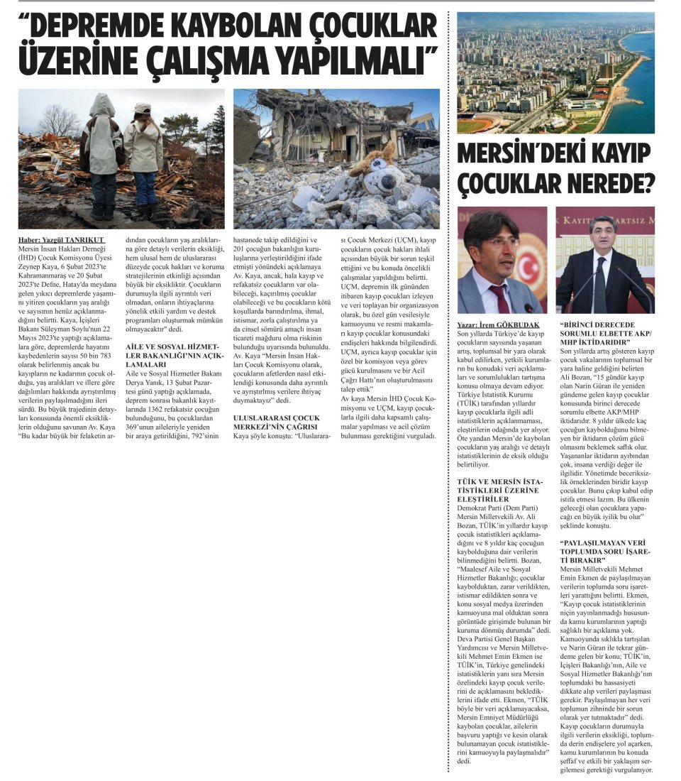 KAYIP ÇOCUKLAR NEREDE ?