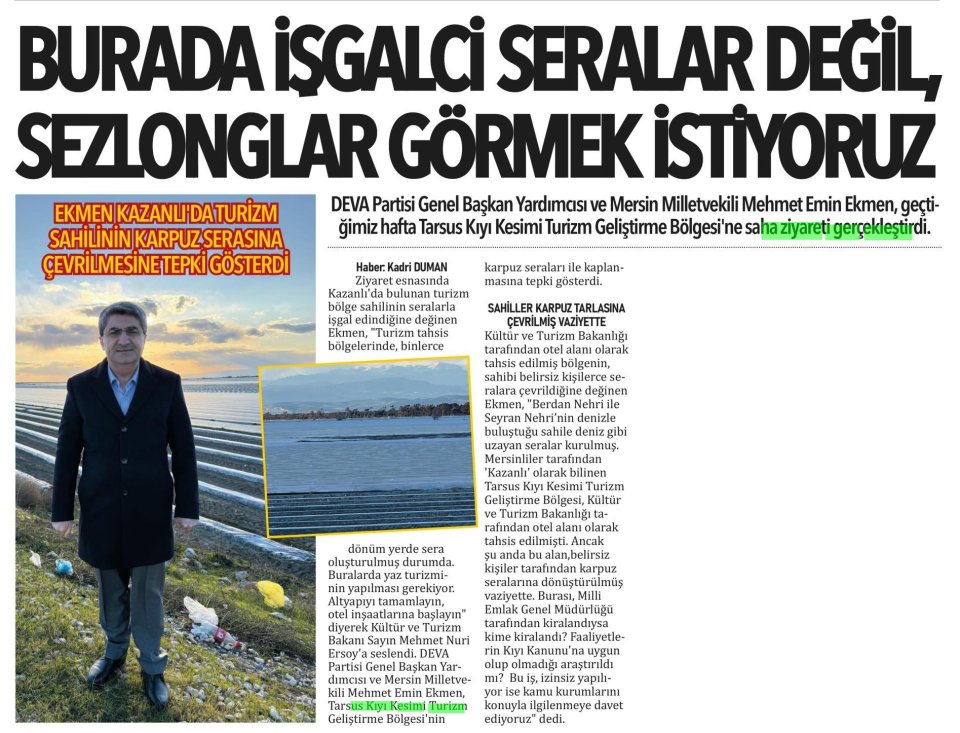  KAZANLI'DA İŞGALCİ SERALARA1EPKİ